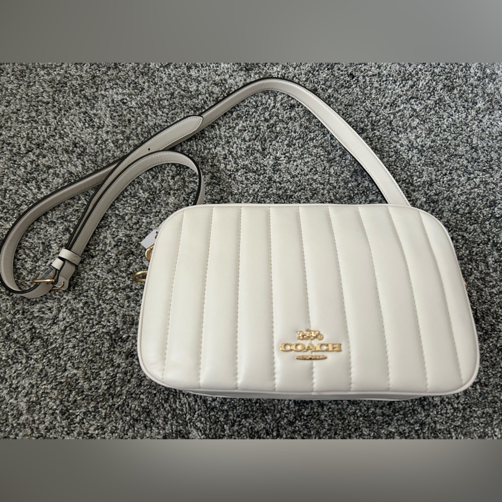 Coach Cream Quilted Crossbody Bag